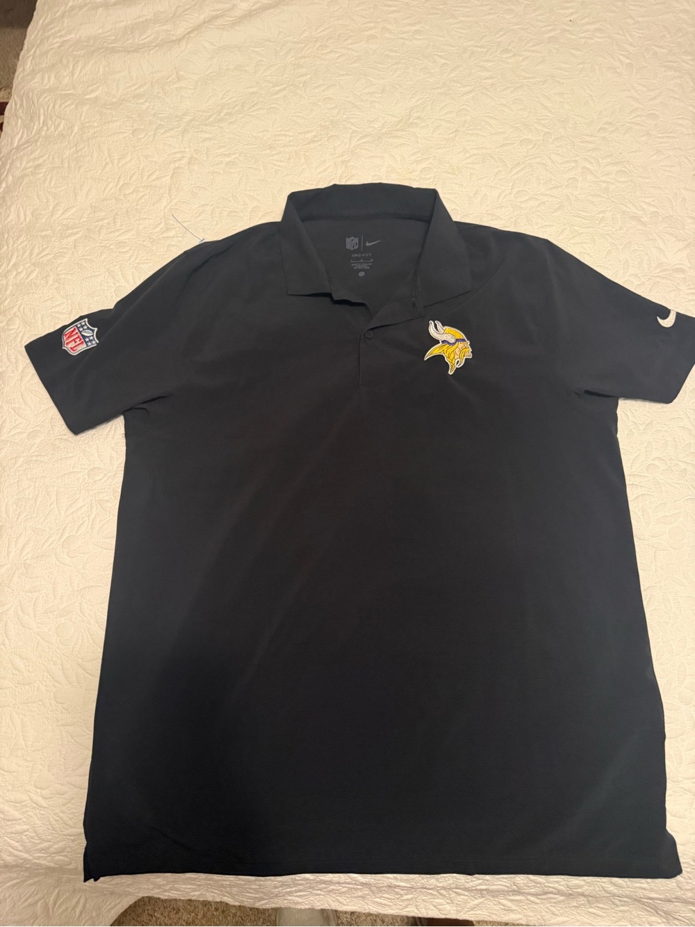 Minnesota Vikings Nike Black Team Polo
